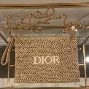Dior Gold Woven Clutch